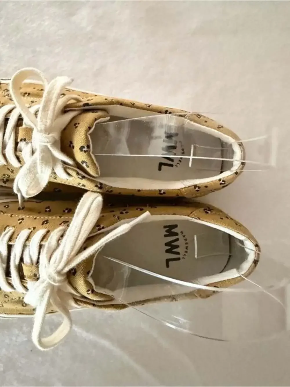 Madewell MWL Mustard Leopard Print Canvas Sneakers Size  Womens Size 7.5M
